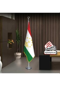 Resim Tacikistan Cumhuriyeti Bayrak -ofis -makam-toplantı Odaları -direkli -saçaklı Makam Bayrağı 1 