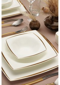 Resim Karaca Fine Pearl Agate 62 Parça 12 Kişilik İnci Yemek Takımı Gold 