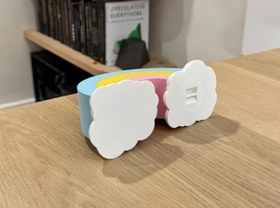 Resim Çocuklar İçin Eğlenceli Kumbara – Para Biriktirme ve Tasarruf Alışkanlığı - Rainbow Cloud Money Box (Cash Box Piggy Bank) 