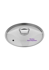 Resim Metal Tepe Cam Kapak Tencere Kapağı 18 CM 