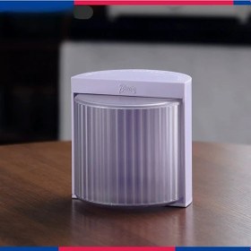 Resim Fochsia Dayanıklı Plastik Bincoo Kek Kase Şekilli Mor French Press Filtre Saklama Kutusu 