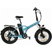 Resim Roxform R-200 Pro Elektrikli Katlanabilir Bisiklet 10ah Shimano Altus Hidrolik Fren Şehir Bisikleti Mavi 