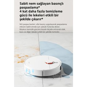 Resim Xiaomi Çift Hatlı Lazer ve Lds Lidarlı Tarama 3D Engellerden Kaçınma Çift Ped Basınçlı Paspas Özellikli Robot Süpürge | Yapay Zeka ile Ultra Güç | Onerous Mutfak Tartısı Hediye 