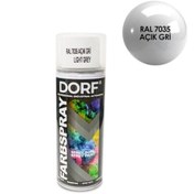 Resim dorf Açık Gri Sprey Boya Gri Vernikli Akrilik Ral7035 400ml 