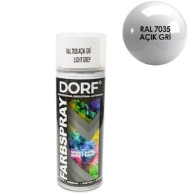 Resim dorf Açık Gri Sprey Boya Gri Vernikli Akrilik Ral7035 400ml 