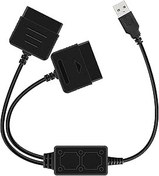 Resim OSTENT PS1 PS2 to PC USB 2.0 Controller Adapter Converter Cable Cord Compatible for Sony PS2 Wired Controller 