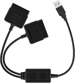 Resim OSTENT PS1 PS2 to PC USB 2.0 Controller Adapter Converter Cable Cord Compatible for Sony PS2 Wired Controller 