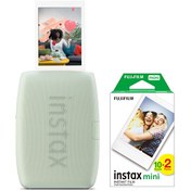 Resim Fujifilm Instax Mini Link 3 Yeşil Akıllı Telefon Yazıcısı ve 20'li Mini Film 