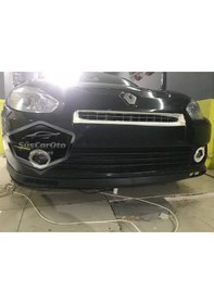 Resim Renault Fluence 2009-2016 Uyumlu Üniversal Laguna Lip Esnek Ön Lip 2 Parça Tampon Altı Dil Karlık Ön Ek 00 Şüscaroto Aksesuar 