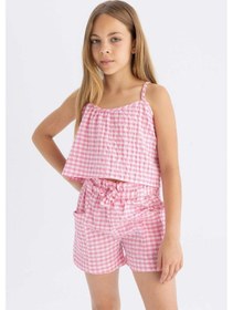 Resim Defacto Kız Çocuk Askılı Kareli Bluz C2301A824SMPN334 Pembe 