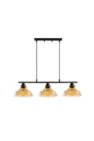 Resim Uçar MİRA MODERN BAL VE FÜME TEKLİ ÜÇLÜ SIRALI SALON YEMEK ODASI HOL OTURMA ODASI TEKLİİ ÜÇLÜ AVİZE 