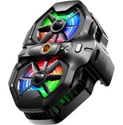 Resim nextbuy DL-21Mobil Telefon Soğutucu Gaming Telefon Fanı Işıklı Ayarlanabilir klipsli Alüminyum Gövdeli Siyah 
