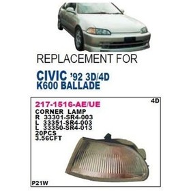 Resim Depo-217-1516r-ae - Sınyal Lambası On Sag- Beyaz Duylu Ampullu 