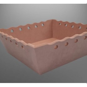 Resim Hobi Dekoratif Model Ekmek Sepeti Dalgalı Kenar Oymalı HAM MDF Ahşap EL Yapımı ham 