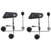 Resim Universal Bt22 Intercom Motosiklet Bluetooth V50 Su Geçirmez Bt22 Uyumlu 