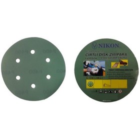 Resim Nikon 52073 Kırılmaz Yeşil Cırt Zımpara 150x800 Kum 6 Delikli - Aknc-286510 