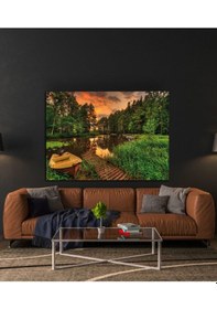 Resim Sandal Ve Yeşiller Ahşap Tablo 8mm 