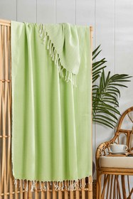 Resim Yeşil Peştamal 90x180 cm - Yeşil / 100x180 