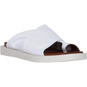 Resim Bueno Shoes Beyaz Deri Kadın Parmak Arası Terlik 01ws2809 