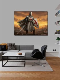 Resim Tablo Mega Kanvas Tablo Güneş Batarken Haçlı Şövalyesi YTCNVS505735, 100 x 140 