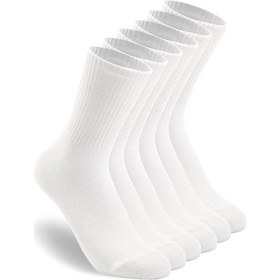 Resim Sockingen 6 Parça Tenis Çorabı Fitilli Beyaz Unisex Beyaz 