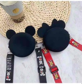 Resim Mickey Mouse Minnie Mouse Tasarım Silikon Omuz Askılı Çanta 1670-1 Çok Renkli 