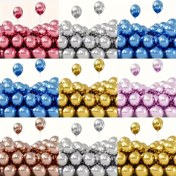 Resim 30 adet Metalik Krom Lateks Balonlar, 12.7 cm / 25.4 cm Çeşitli Renkli Parti Balonları Doğum Günü Duş Düğün Süslemeleri için 