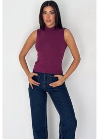 Resim Noa & Noa Kadın Kolsuz Boğazlı Basic Body Sleek Core Mor 