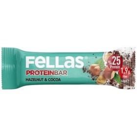 Resim FELLAS Fındıklı ve Kakaolu Protein Bar 32g 