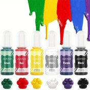 Resim 0.34oz Epoksi Reçine Renklendirici Seti - Yüksek Konsantrasyonlu Katı Pigment Pastası DIY Takı Dökümü, Takı döküm malzemeleri, Kalıp Boyama, Alçı, Çimento, Su Bazlı Boyalar - Sanat ve El Sanatları için Canlı Boya Kiti 