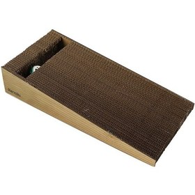 Resim Herniks Doğal Kedi Otlu ve Zilli Toplu Kedi Tırmalama Kartonu Hr2024 43 CM 