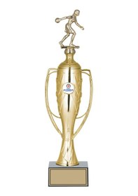 Resim Odak Kupa - Figürlü Kupalar - Bowling Kadın Figürlü Kupalar Fg-026 A - 43 Cm Altın - Beyaz 