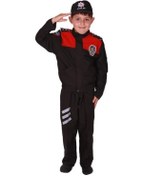 Resim Yunus Polis Çocuk Kostümü 3-4 Yaş Siyah 