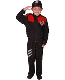 Resim Yunus Polis Çocuk Kostümü 3-4 Yaş Siyah 