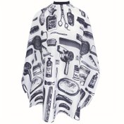 Resim Profesyonel Kuaför Önlüğü, Saç Kesimi için Toz Geçirmez Pelerin - Salon ve Ev Kullanımı İçin Saç Bakım Aksesuarları C0027A 