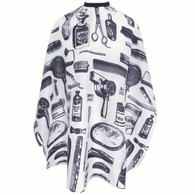 Resim Profesyonel Kuaför Önlüğü, Saç Kesimi için Toz Geçirmez Pelerin - Salon ve Ev Kullanımı İçin Saç Bakım Aksesuarları C0027A 