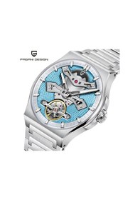 Resim Pagani Design Pd-ys028 42mm 100m Su Geçirmez, İskelet Otomatik Safir Kristal Işıkl Full Çelik Lüks Erkek Kol Saati Açık Mavi Diğer 