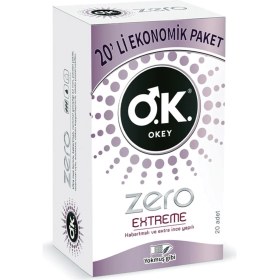 Resim Okey Zero Extreme Prezervatif 20'li 