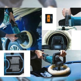 Resim Elektrikli Devir Ayarlı Polisaj Makinesi, 1800 W, Profesyonel Temizlik Aleti 