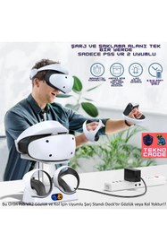 Resim beboncool TP5-2515 Ps5 Playstation VR2 Sanal Gerçeklik Gözlüğü Dock PSVR2 Tutucu Şarj Stand 