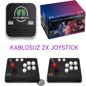 Resim Atari Kablosuz Çift Joystick Retro 10000 Oyun Tv Bağlanan Ateri Video Game 4k Oyun Makinesı 