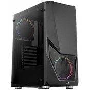 Resim Aerocool Zauron Saturn Powersız Atx Oyuncu Bilgisayar Kasası Siyah Aerocool
