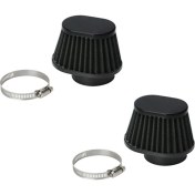 Resim Pshcooe 2 Adet Evrensel Yuvarlak Konik Araba Motosiklet Hava Filtresi 51MM 2 Inç Emme Filtresi-Siyah (Yurt Dışından) 