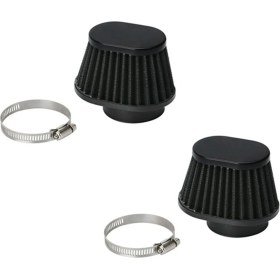 Resim Pshcooe 2 Adet Evrensel Yuvarlak Konik Araba Motosiklet Hava Filtresi 51MM 2 Inç Emme Filtresi-Siyah (Yurt Dışından) 