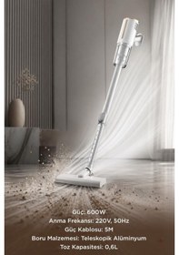 Resim Torima Tvc-01 Beyaz Elektrikli Dikey Süpürge 600w Vakum Süpürge 