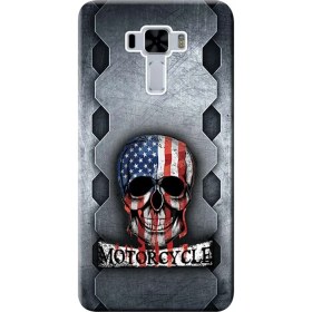 Resim Ceppare Asus Zenfone 3 Laser Kılıf ASUS_Z01BD ZC551KL Baskılı Silikon Kapak Motorcycle STK:581 