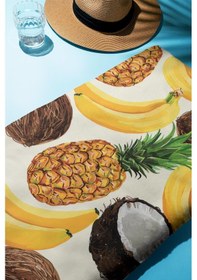 Resim Dijital Baskı Plaj Deniz Havlusu Ananas Desenli Peştamal Hvl0021 Renkli 