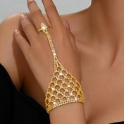 Resim Yeni Mesh Taşlı Bileklik Entegre Zincir, Şık ve Kişiselleştirilmiş El Aksesuarı - Düğünler, Partiler, Latin Dansları, Balolar ve Günlük Kullanım İçin Çok Yönlü 