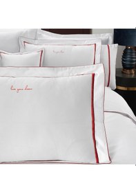 Resim Sarev Odeo Saten Nevresim Takımı Çift Kişilik , .beyaz Beyaz 