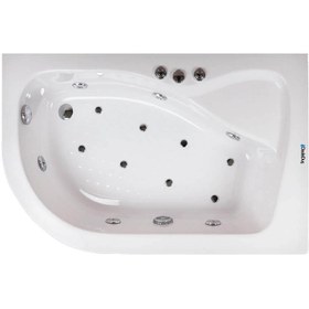 Resim Asimetrik Oturmalı Küvet | Jakuzi | Mod - 90x160 / Siyah / 1 Kişilik 